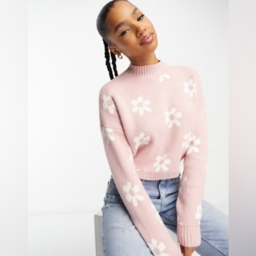 Floral Pink Sweater